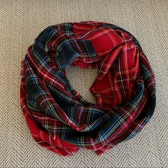 J. Jill Accessories - J.Jill Black/Red reversible Infinity Scarf